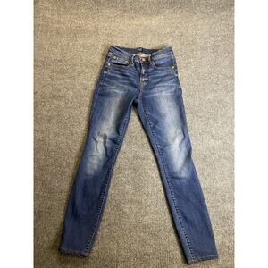Gap Women's Skinny Slim Jeans Blue Denim Medium Wash Button Pockets 5-Pocket